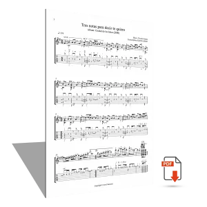 Sheet music <strong>“Tres notas para decir te quiero”</strong> – Vicente Amigo