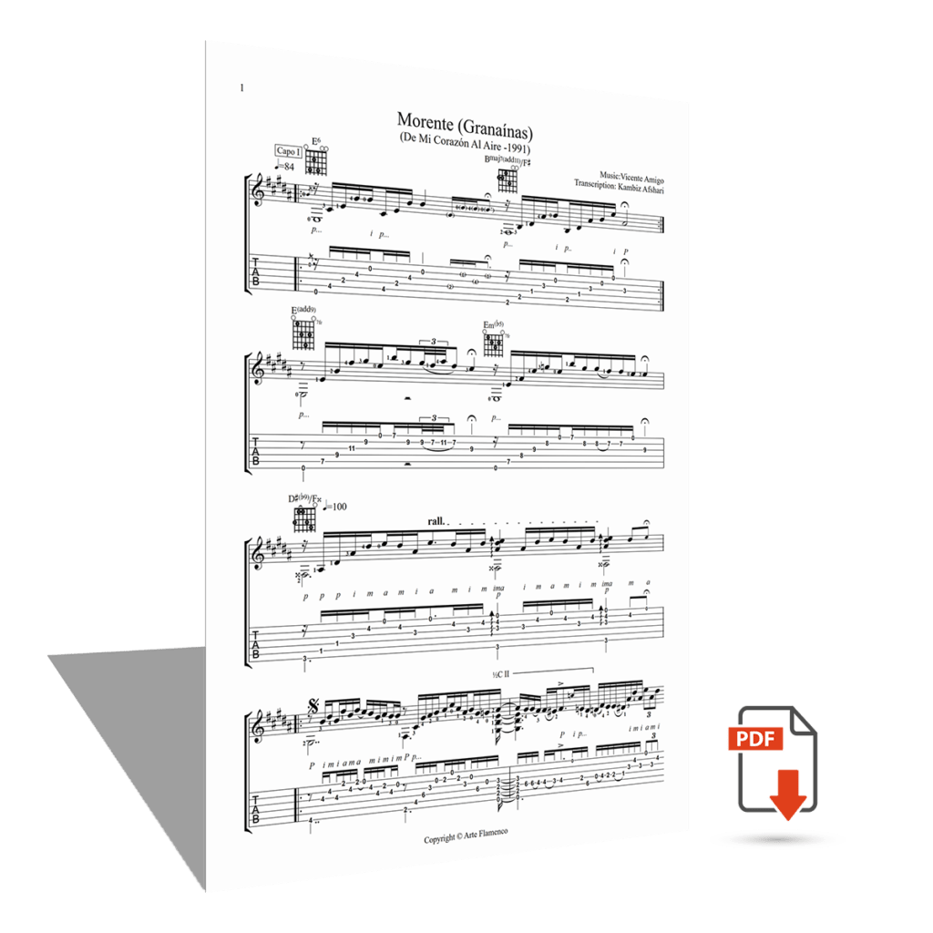 sheet-music-morente-vicente-amigo-flamenco-transcriptions